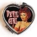 Womens Hand Made Retro "Devil Girl Heart" Compact Mirror Case