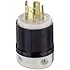 Leviton 2711 30 Amp, 125/250 Volt, NEMA L14-30P, 3P, 4W, Locking Plug, Industrial Grade, Grounding - Black-White