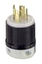 Leviton 2711 30 Amp, 125/250 Volt, NEMA L14-30P, 3P, 4W, Locking Plug, Industrial Grade, Grounding - Black-White