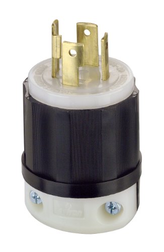 Leviton 2711 30 Amp, 125/250 Volt, NEMA L14-30P, 3P, 4W, Locking Plug, Industrial Grade, Grounding - Black-White Leviton 2711 30 Amp, 125/250 Volt, NEMA L14-30P, 3P, 4W, Locking Plug, Industrial Grade, Grounding - Black-White