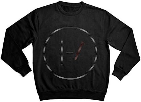 Twenty One Pilots Print Slim Casual Fitness Blinds Crewneck Black Sweatshirts (Asia Small, Black)