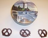 Scott's Cakes 1 lb. Milk Chocolate Covered Pretzel in a Lighthouse Tin