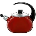 Whistling Stove Top Kettle, Non Toxic Enamel Coating, 2.0L/coral