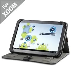 Acase MOTOROLA XOOM Leather Flip Book Jacket/folio for for MOTOROLA XOOM 32GB, WiFi and WiFi +3G & 4G - Xoom Case Google Android 3.0 Honeycomb(Black)