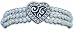 Western Bridal Pearl Bracelet with Heart Charm
