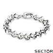 SECTOR BRACCIALE Collection Majestic Gentlemens Bracelet Beautifully Crafted in Red Enamel and Stainless steel. Total item weight 53.5g Length 9in