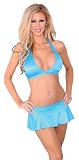 Marilyn Top and Flair Shorts Set, Light Blue, One Size Fits All