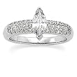 14K White Gold Diamond Engagement Ring Semimount - 0.25 Ct. - DOES NOT INCLUDE CENTER STONE