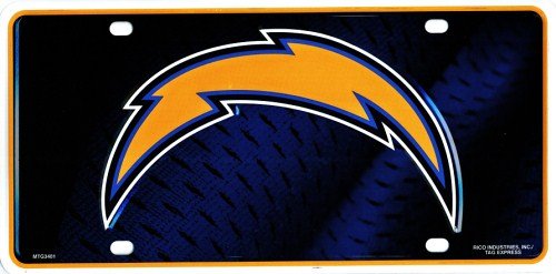 San Diego Chargers Bolt Logo License Plate