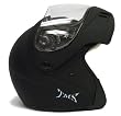 Matte Flat Black Flip Up Modular Motorcycle Street Sport Bike Full Face Helmet DOT (Large)