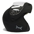 Matte Flat Black Flip Up Modular Motorcycle Street Sport Bike Full Face Helmet DOT (Small)