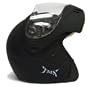 Matte Flat Black Flip Up Modular Motorcycle Street Sport Bike Full Face Helmet DOT (Large)