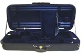 Lightweight (8 lbs) 4/4 Double Violin Case, Black/Blue