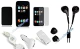 Cuffu iPod Touch 2 (2nd Generation)/ Touch 2G Great Deal Combo Package BLACK Skin Case Cover & Home Charger , Car Charger, Data Cable & BLACK GOLF Earphone (5 in 1) in Only One LOWEST Shipping Rate $2.98 - Great Holiday Gift