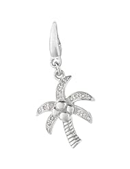 Sterling silver 0.08ct TDW Diamond Palm Tree (Charm)