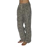 Womens Comfortable Polar Fleece Lounge Pajama / Sleep Pants / Trousers - Leopard