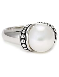 Honora "Pallini" White Freshwater Cultured Pearl Fancy Shoulder Ring, Size 7