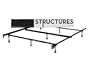 STRUCTURES by Malouf Heavy Duty 7-Leg LINENSPA Adjustable Metal Bed Frame with Center Support and Glides Only - (Queen, Full XL, Full, Twin XL, Twin)