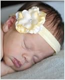 ~ Jamie Rae Mini Rose Flowerette Headband *Many Colors!* 0m-3m Hot Pink
