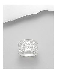 Flower Ring In 92.5 Sterling Silver