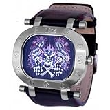 Ed Hardy gents skull design dial leather strap watch