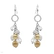 Made in Italy Pleasant Earrings With Crystals, Cubic zirconia and Simulated gems Beautifully Designed in 14K/925 Gold plated Silver. Total item weight 14.3g Length 66mm