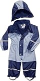 Playshoes Unisex - Baby Babybekleidung/ Overalls Babyoverall mi Fleece-Futter 405400, Gr. 92, Blau (639 marine/hellblau)