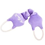 LaPet Fun Squeaking Furry Tug Dog Puppy Chew Toy (Purple)
