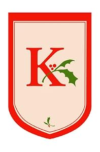 Monogram Holiday Garden Size Flag - K