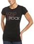 Realitee Women's Short Sleeve Long Live Rock Crew Tee