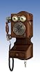Steepletone Nostalgia Dark Oak Wooden Wall Telephone/ New Pp21D