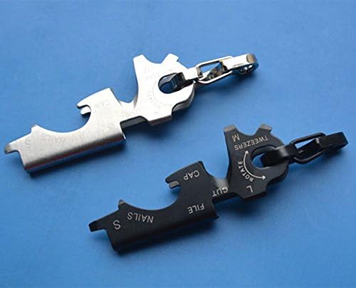 Wholesalekin 2pcs Keytool Multitool Set Black Silver