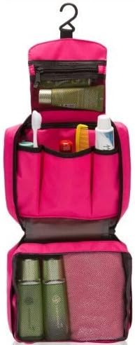 Come2Sell Hanging Portable Foldable Toiletry Cosmetics bag Travel Bag Rose Red