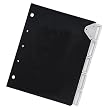 Master Catalog Rack Index Set, Ideal for Protecting and Organizing Materials in Catalog Racks, Black/Silver (MATB6125M)