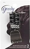 Goody Colour Collection Mini Claw Clip with StayPut Hold, Black, 10 Count (Pack of 3)