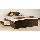 Prepac Manhattan Queen Platform Storage Bed, Espresso
