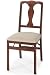 Cherry Queen Anne Folding Chair Set Of Two
