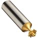 Niagara Cutter B555 Straight Tooth Shank Type Keyseat Cutter, High Speed Steel, TiN Coated, Round Shank, 3/8" Cutter Diameter, 8 Tooth, 1/16" Width