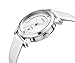 BUREI® Women's Elegant Date Dress Watch with White Leather Band