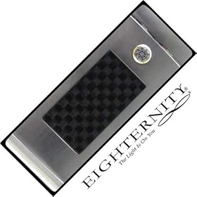 Round Brilliant Cut Diamond, 18Kt. Yellow Gold, Titanium. Eighternity?� Diamond Money Clip by 