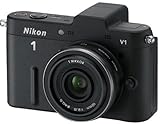 Nikon 1 V1 Systemkamera (10 Megapixel, 7,5 cm (3 Zoll) Display) schwarz inkl. 1 NIKKOR 10 mm Pancake Objektiv