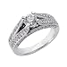 14k White 1.19 Ct Diamond Engagement Ring - Size 7.0