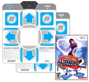 2x Original Konami Dance Pads + Nintendo Wii DDR Hottest Party 2