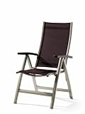 Sieger Klappsessel Montesa, L 70 x B 62 x H 108,5 cm Gestell champagner/Textilux in mocca