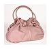 Dusky pink large shoulder handbag with circular handles hobo style