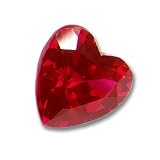 8x8mm Heart Shaped Gem Quality Chatham-Created Cultured Ruby 2.17-2.65 Ct.