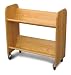 Rol-Rack Books Cart in Natural Oak Finish - Catskill Craftsmen 3322 (Shipping Included)