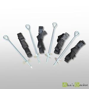 Alice's Garden - Kit d'ancrage pour trampoline - 4 sardines de fixation et sangles - Compatible toutes tailles Alice's Garden - Kit d'ancrage pour trampoline - 4 sardines de fixation et sangles - Compatible toutes tailles