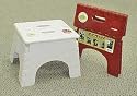 B&R Plastics 101-6 White EZ Foldz Step Stool