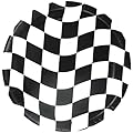 8 Pack Black & White Checker Plates - 6 3/4"
